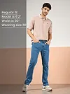 Soft Blue Regular Fit Mens Jeans