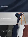 Midnight Blue Slim-Fit Trousers
