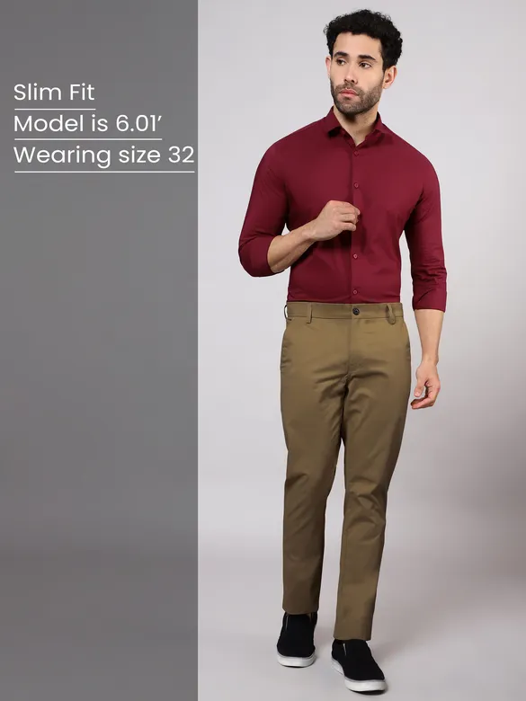 Wood Brown Chino Pants