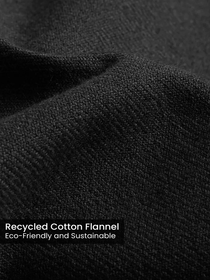 Black Recycled Flannel Shirt