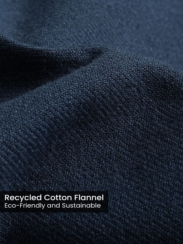 Navy Blue Recycled Flannel Shirt