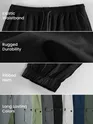 Black Heavy Gauge Cargo Joggers | Beyoung