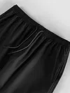 Black Heavy Gauge Cargo Joggers