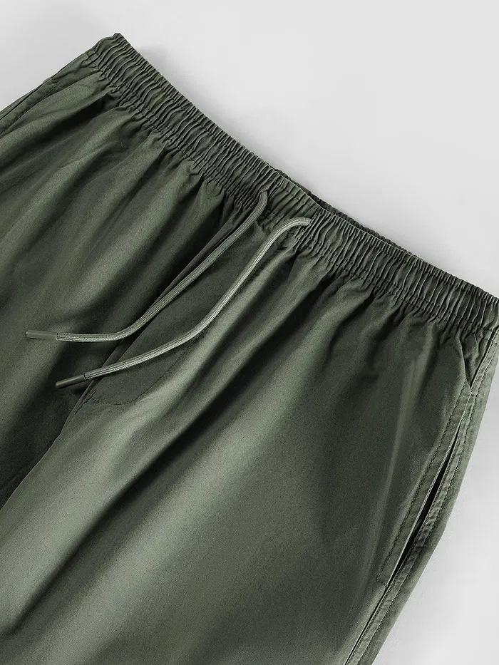 Crocodile Green Heavy Gauge Cargo Joggers