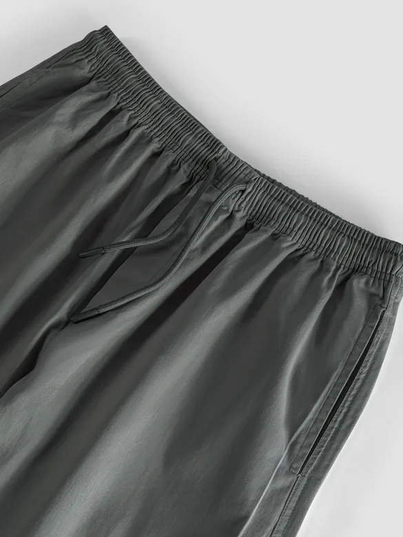Matte Grey Heavy Gauge Cargo Joggers