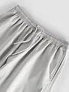 Pale Grey Heavy Gauge Cargo Joggers