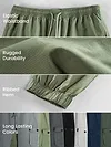 Pale Olive Heavy Gauge Cargo Joggers