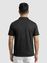 Black Abstract Jacquard Textured Polo T-Shirt