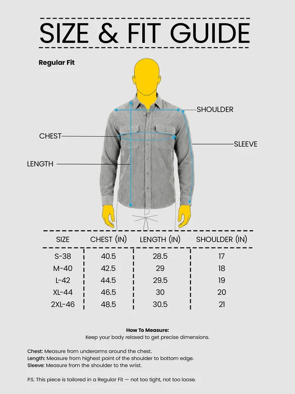 Stone Grey Dual Pocket Corduroy Shirt