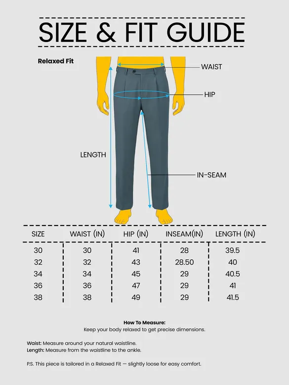 Bluish Grey Solid Korean Pants