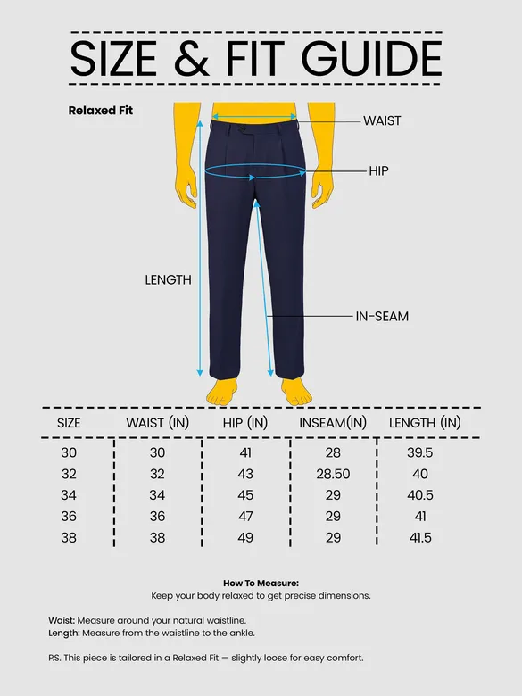 Navy Relaxed Fit Stretch Korean Pants