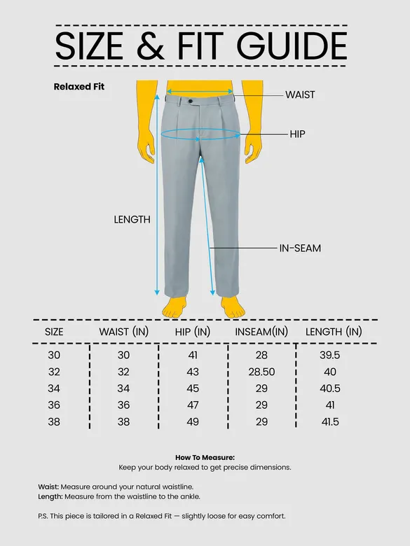 Stone Blue Solid Korean Pants