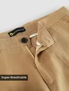 Khaki Textured Summer Pants