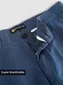 Navy Blue Textured Summer Pants