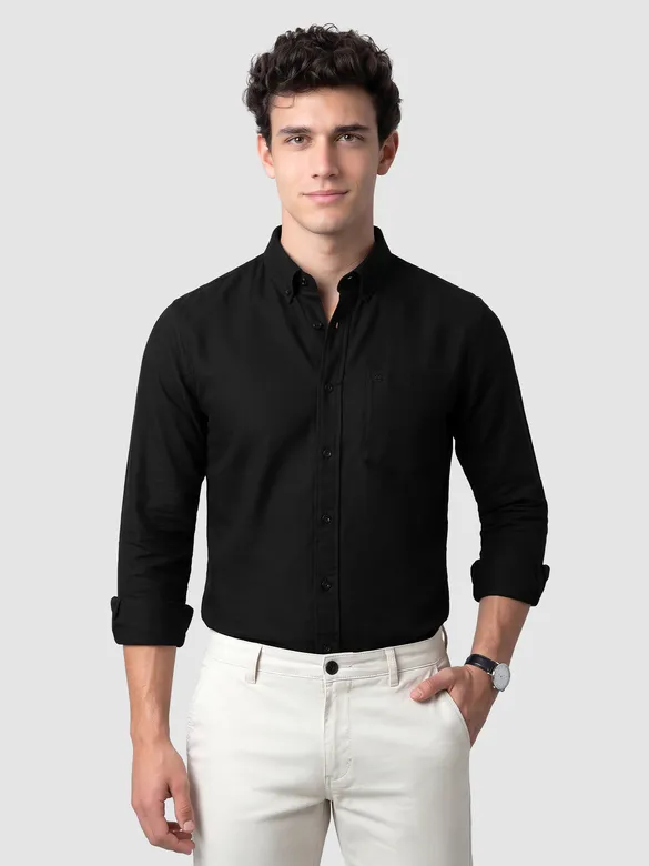 Black Button Down Oxford Shirts