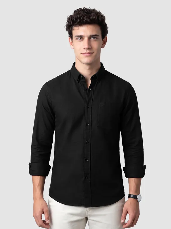 Black Button Down Oxford Shirts