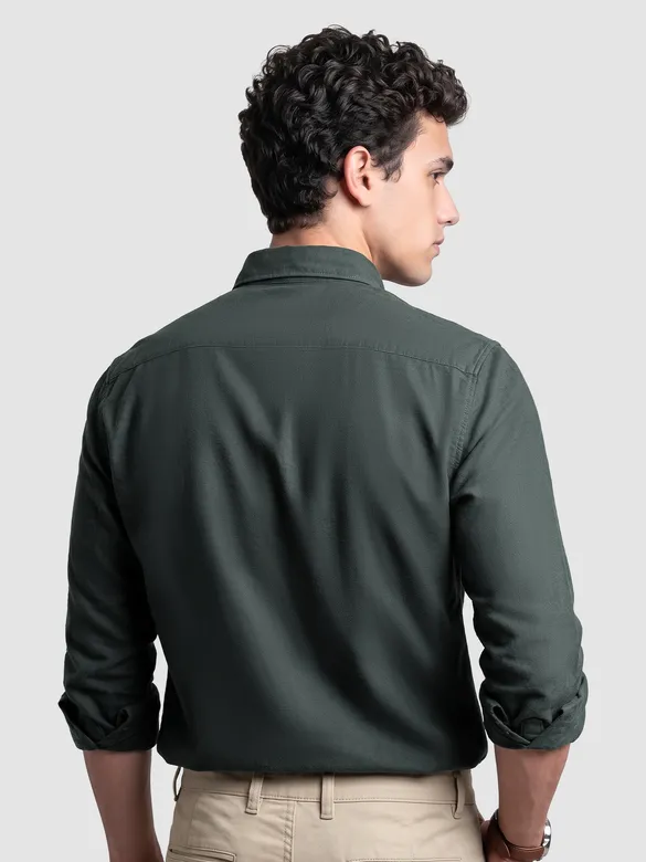 Dark Grey Button Down Oxford Shirts