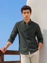 Dark Grey Button Down Oxford Shirts