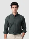 Dark Grey Button Down Oxford Shirts
