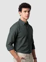 Dark Grey Button Down Oxford Shirts