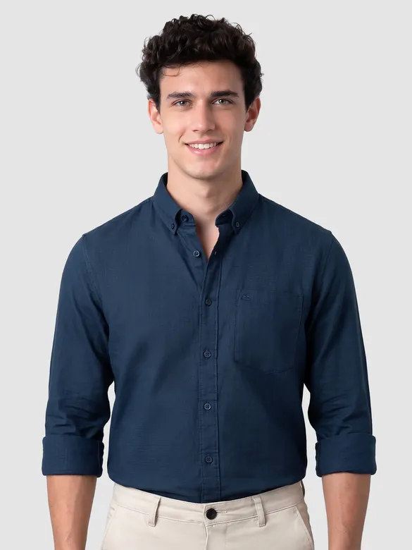 Navy Button Down Oxford Shirts