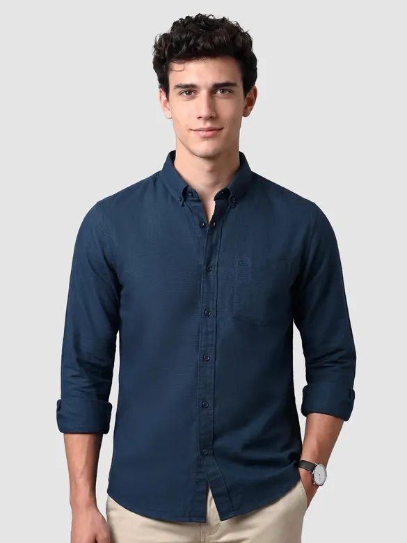 Navy Button Down Oxford Shirts