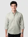 Silver Green Button Down Oxford Shirts