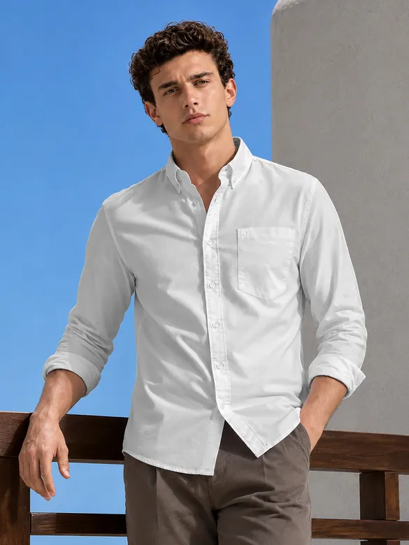 White Button Down Oxford Shirts