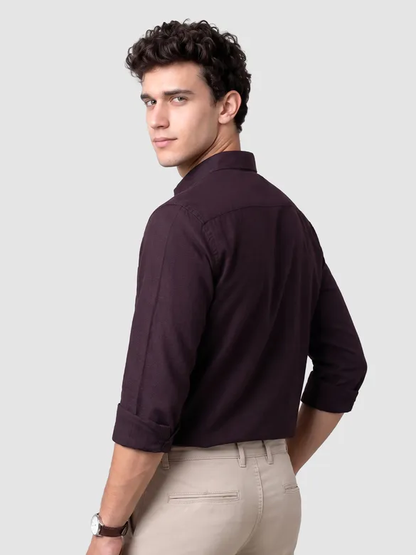Wine Button Down Oxford Shirts