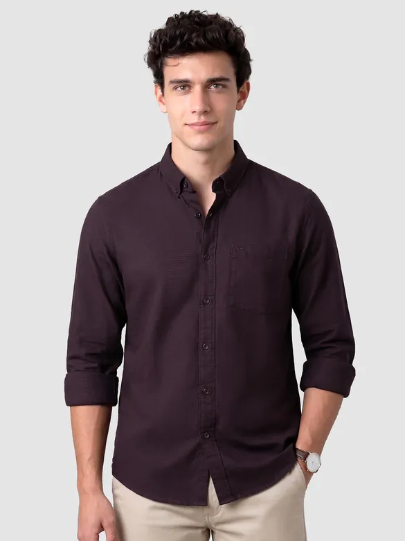 Wine Button Down Oxford Shirts