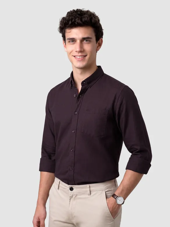 Wine Button Down Oxford Shirts