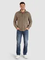 Camel Brown Dual Pocket Corduroy Shirt