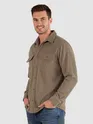 Camel Brown Dual Pocket Corduroy Shirt