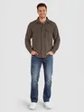 Charcoal Brown Dual Pocket Corduroy Shirt
