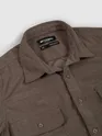 Charcoal Brown Dual Pocket Corduroy Shirt