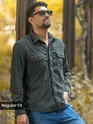 Forest Green Dual Pocket Corduroy Shirt