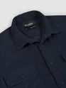 Navy Blue Dual Pocket Corduroy Shirt
