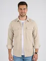 Sand Beige Dual Pocket Corduroy Shirt