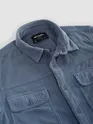 Steel Blue Dual Pocket Corduroy Shirt