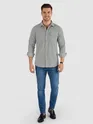 Stone Grey Dual Pocket Corduroy Shirt