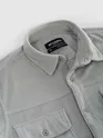 Stone Grey Dual Pocket Corduroy Shirt
