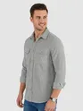 Stone Grey Dual Pocket Corduroy Shirt