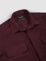 Wine Dual Pocket Corduroy Shirt