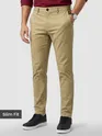 Beige Slim-fit chino for men