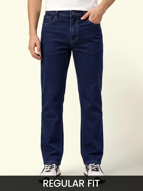 Dark Blue Regular Fit Jeans