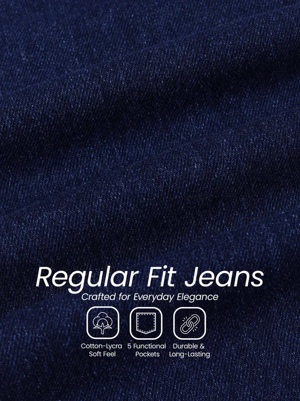 Dark Blue Regular Fit Jeans