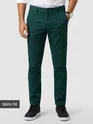 Green Slim-fit chinos for men