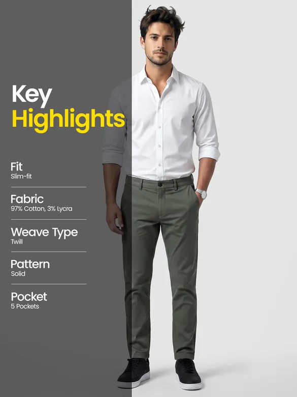 Dark Grey Chino Pants