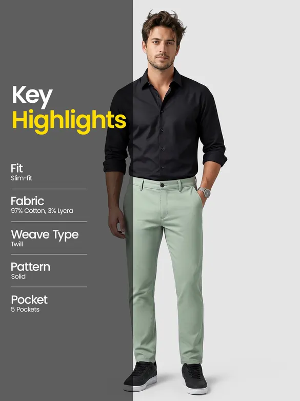 Seafoam Green Chino Pants