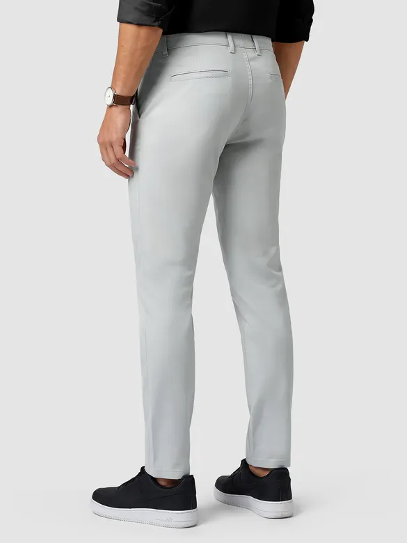 Silvery White Chino Pants